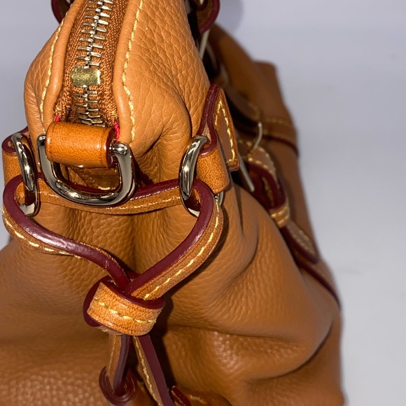 Dooney & Bourke Florentine Bristol Whiskey Brown Leather Satchel Shoulder Bag - Picture 3 of 11